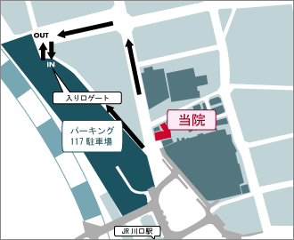 駐車場までの案内地図